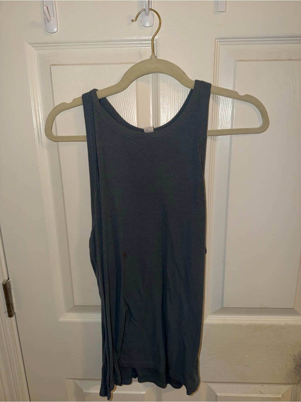 Old Navy Women's Ribbed Tank Top - Slate Blue